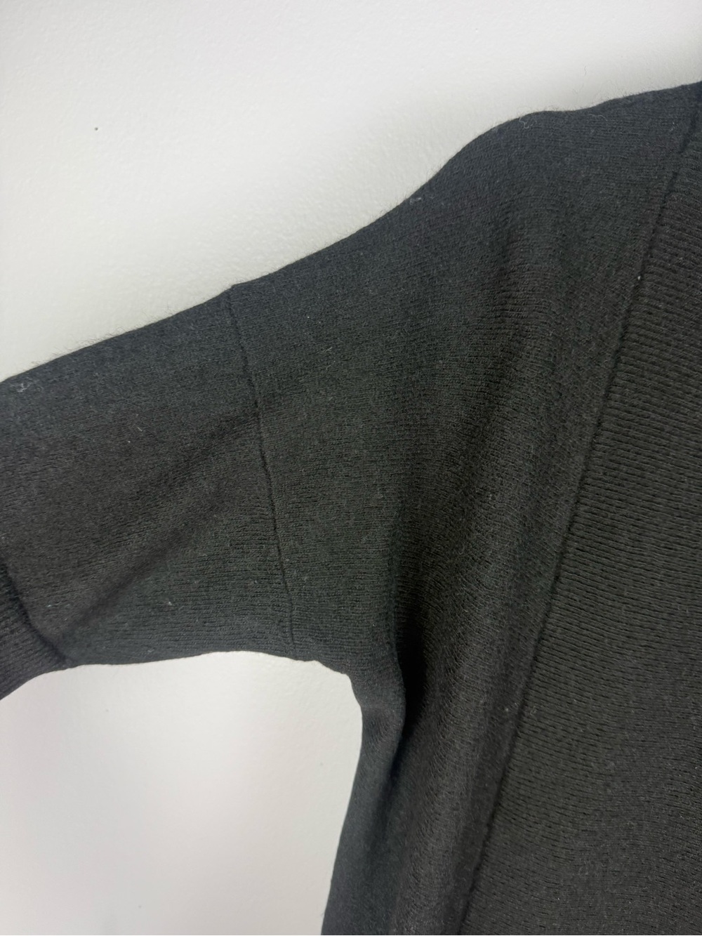 Banana Republic Wool Cashmere Blend Open Front Short Sleeve Cardigan Black M - Picture 4 of 9